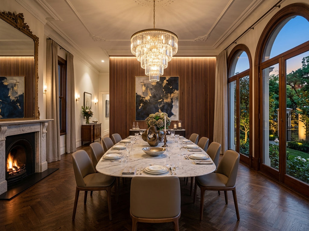 Bellevue Hill XL Walnut Acoustic Wall Panel 270×110 cm