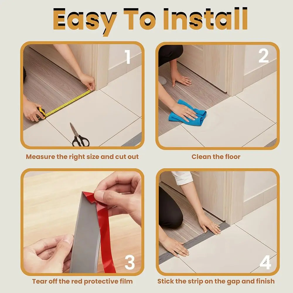 Self-Adhesive Wood-Look Floor Transition Strip