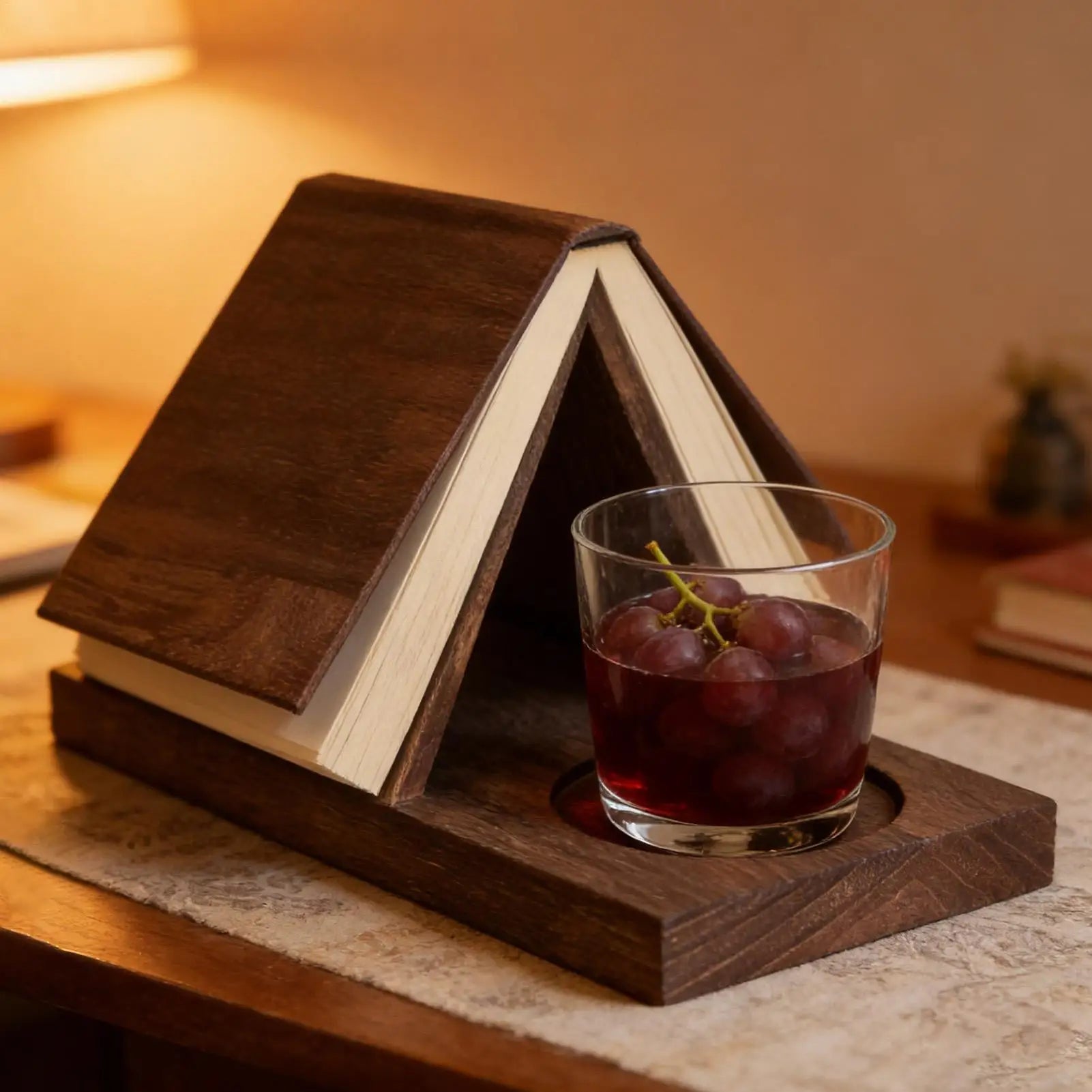 Compact Book Stand with Cup Holder